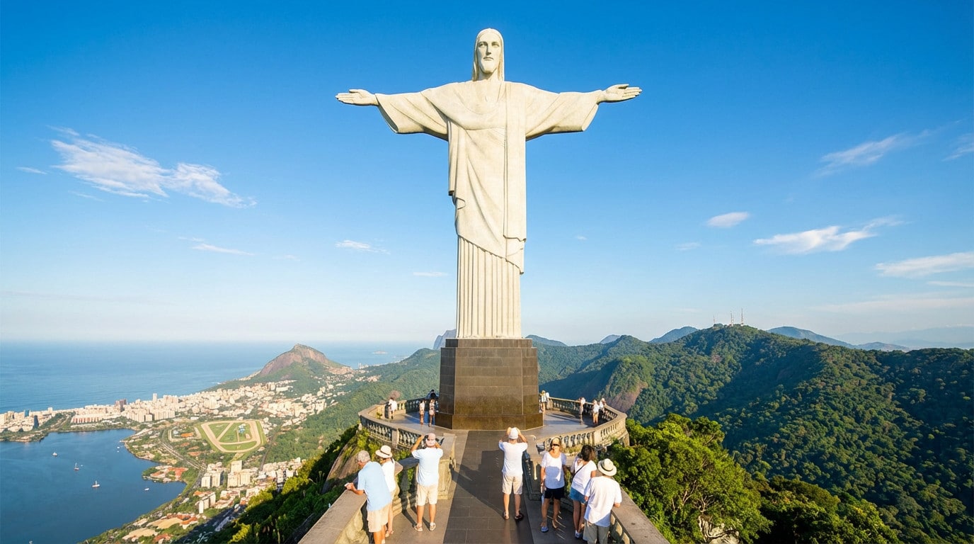 Statue du Christ Rédempteur à Rio de Janeiro.